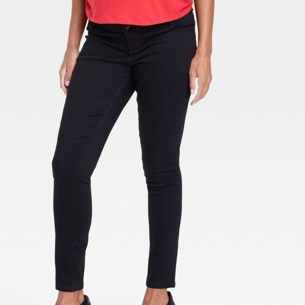 Isabel Maternity by Ingrid & Isabel Black Side Panel Skinny Jeans Size 4‎ NWT